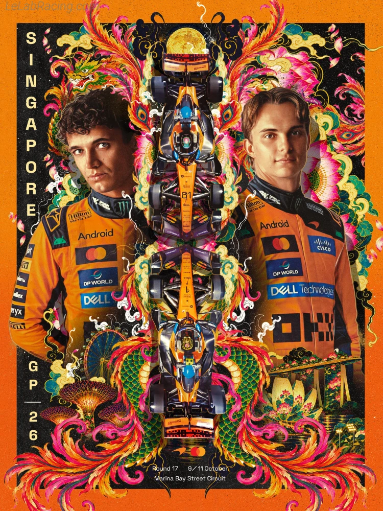 Poster équipe Grand Prix automobile de Singapour 2026