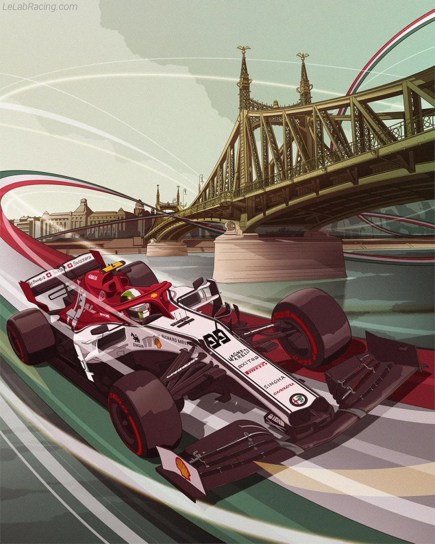 Poster équipe Grand Prix automobile de Hongrie 2019