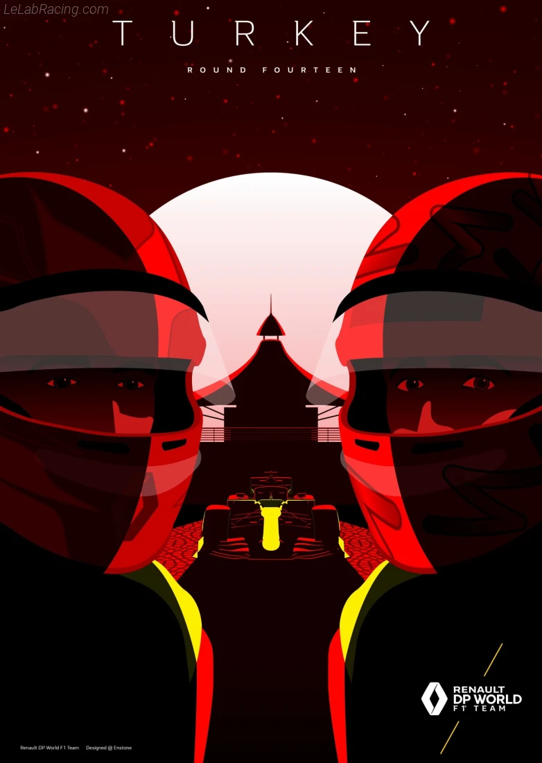 Poster équipe Grand Prix automobile de Turquie 2020