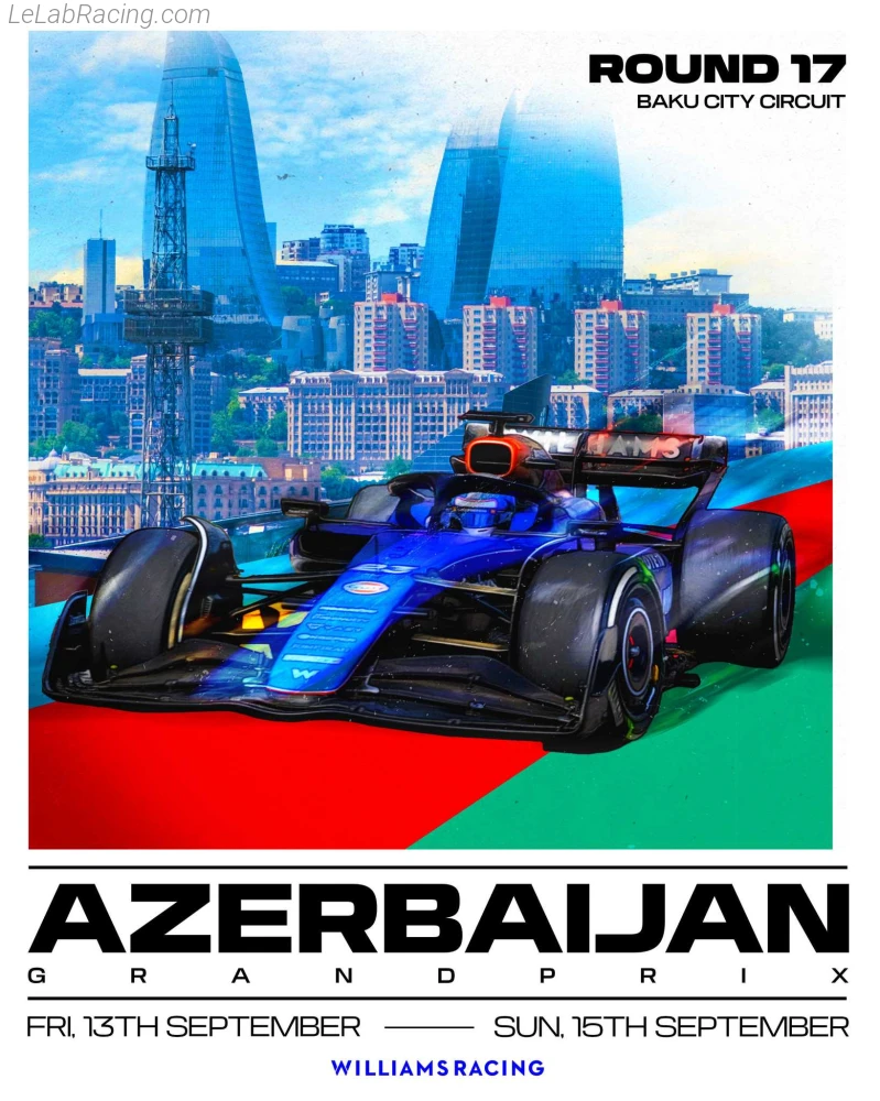 Poster équipe Grand Prix automobile d'Azerbaïdjan 2024