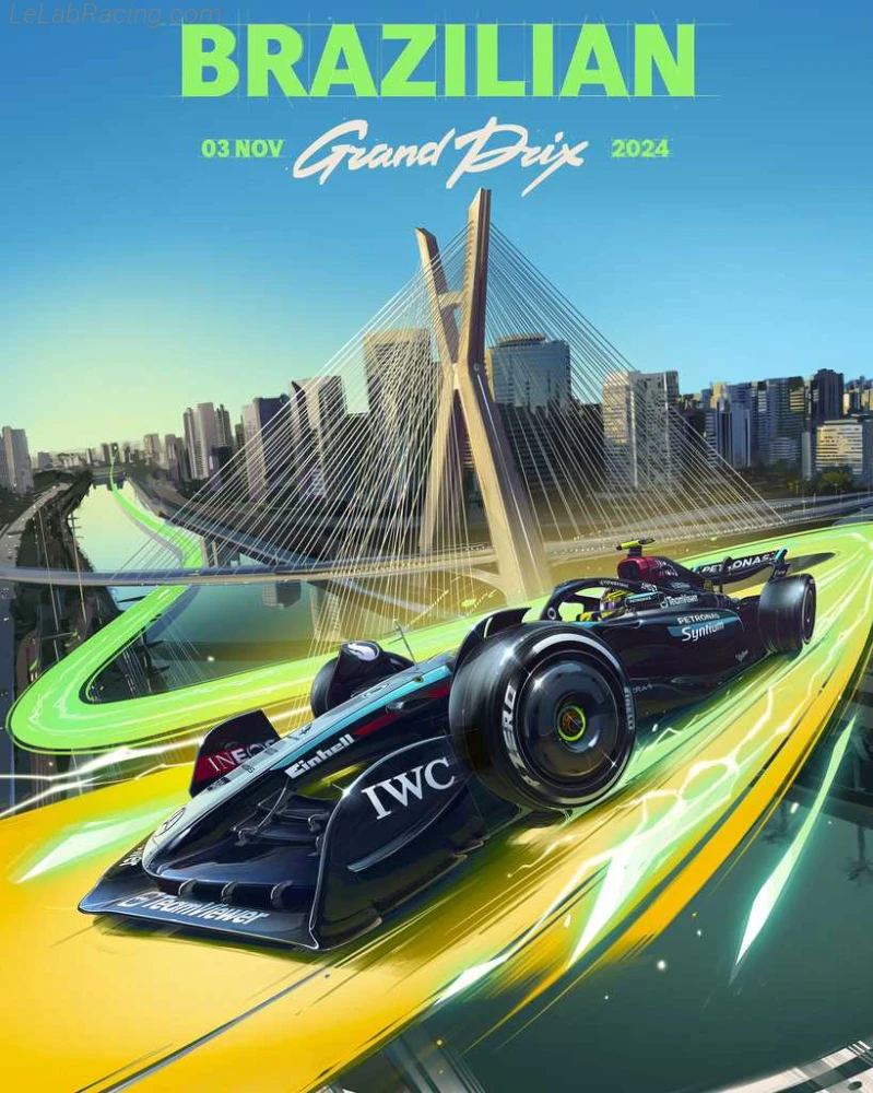 Poster équipe Grand Prix automobile de São Paulo 2024