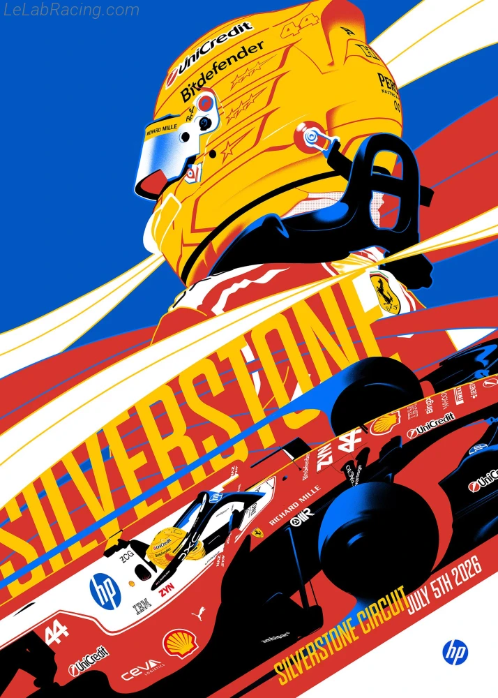 Poster équipe Grand Prix automobile de Grande-Bretagne 2026