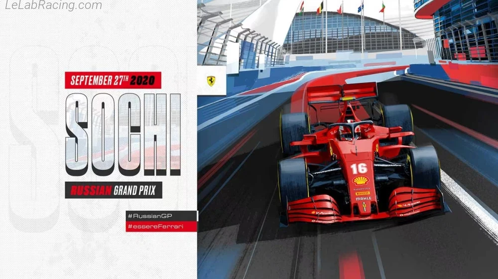 Poster équipe Grand Prix automobile de Russie 2020