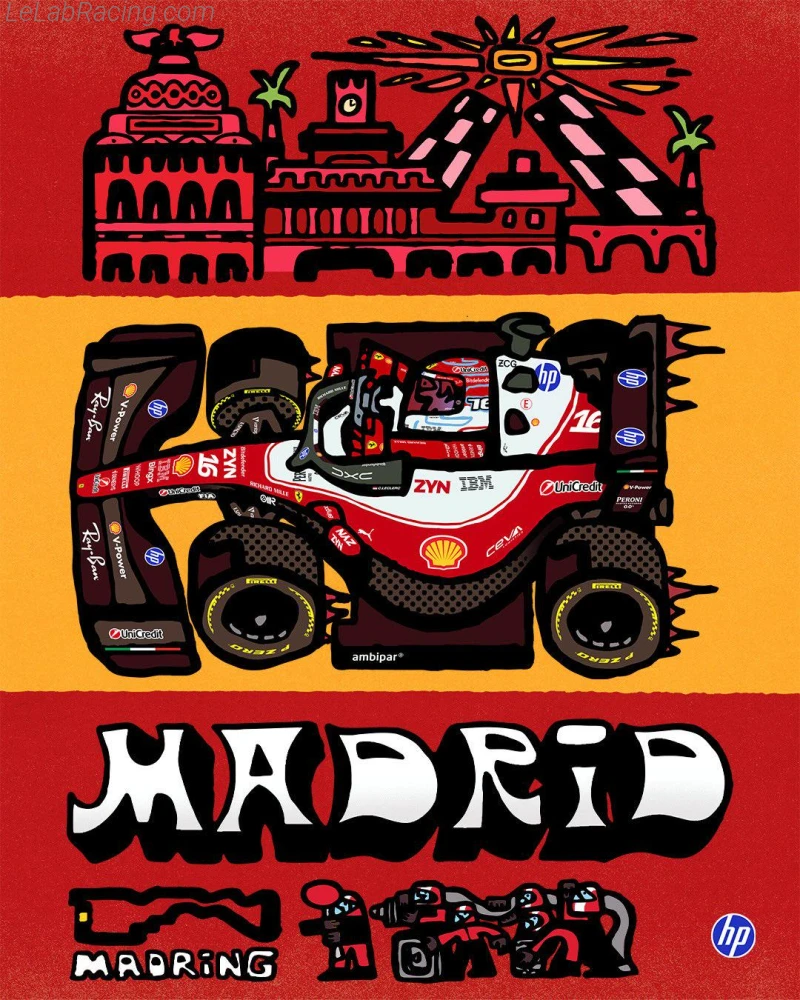 Poster équipe Grand Prix automobile d'Espagne 2026