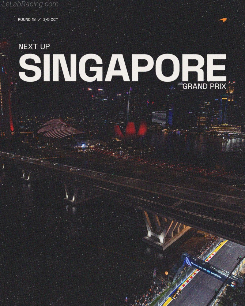 Poster équipe Grand Prix automobile de Singapour 2025