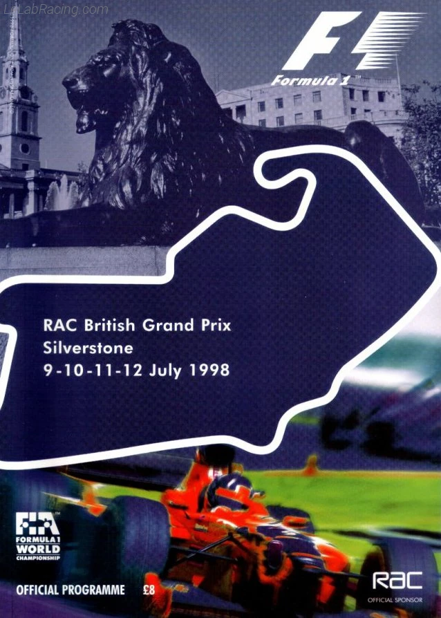 Poster d'un grand prix de la saison de F1 1998