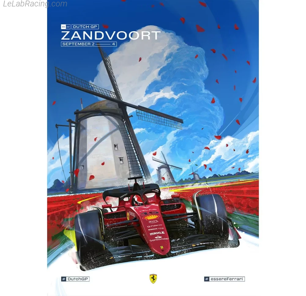 Poster équipe Grand Prix automobile des Pays-Bas 2022