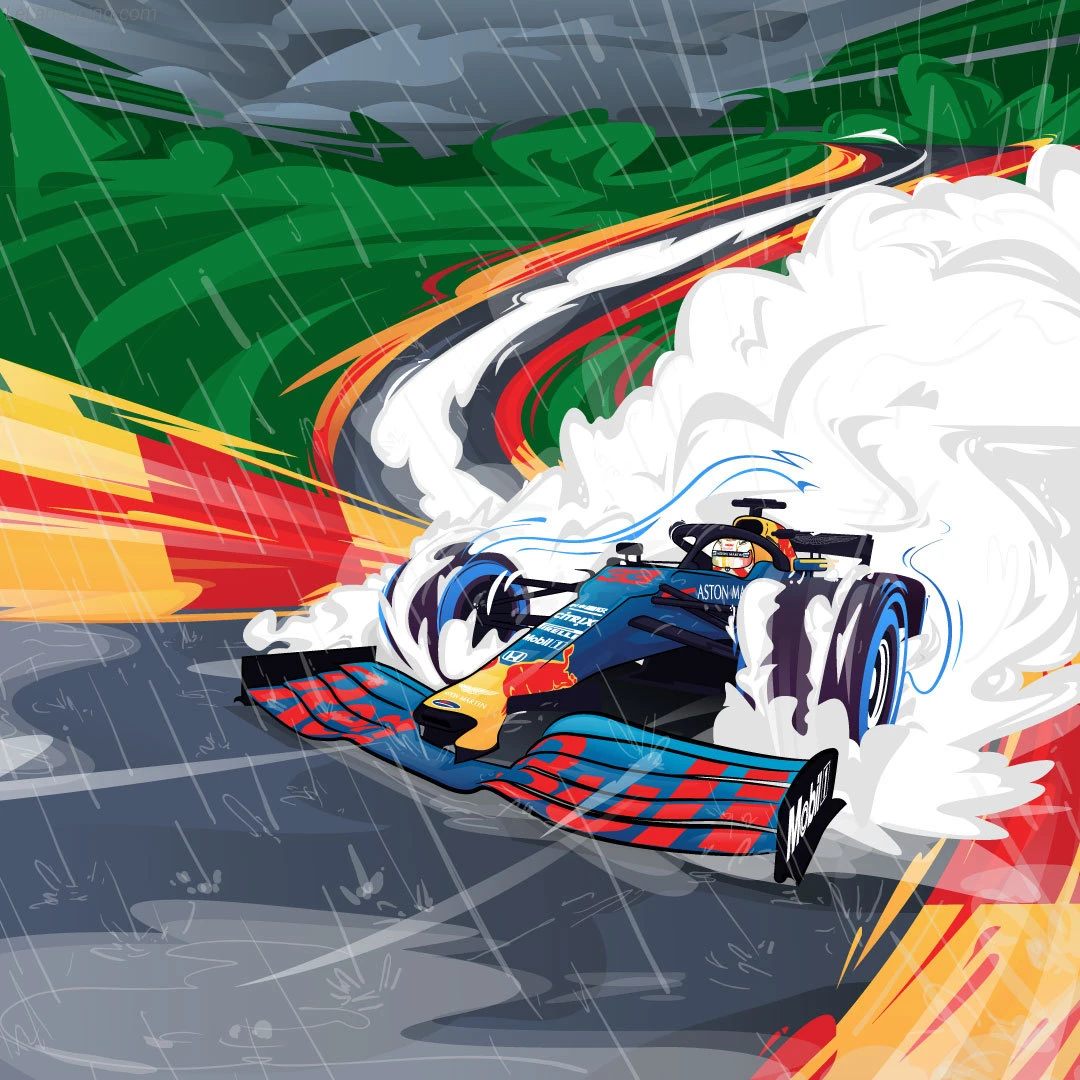 Poster équipe Grand Prix automobile de Belgique 2020