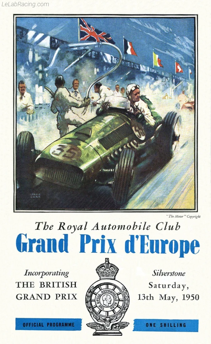 Poster d'un grand prix de la saison de F1 1950