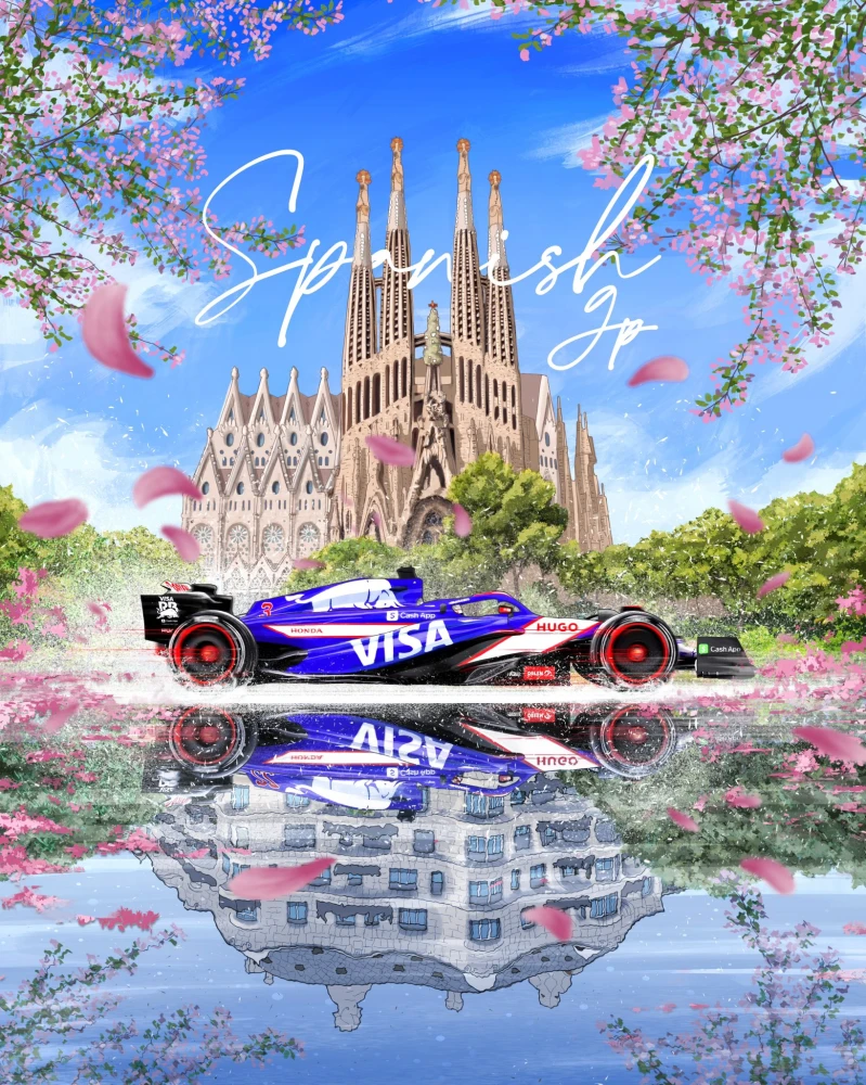 Poster équipe Grand Prix automobile d'Espagne 2024