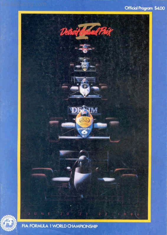 Poster d'un grand prix de la saison de F1 1986