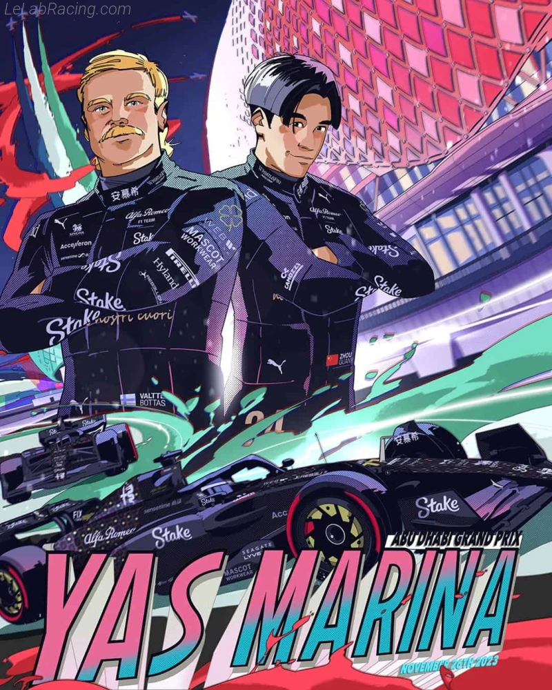 Poster équipe Grand Prix automobile d'Abou Dabi 2023