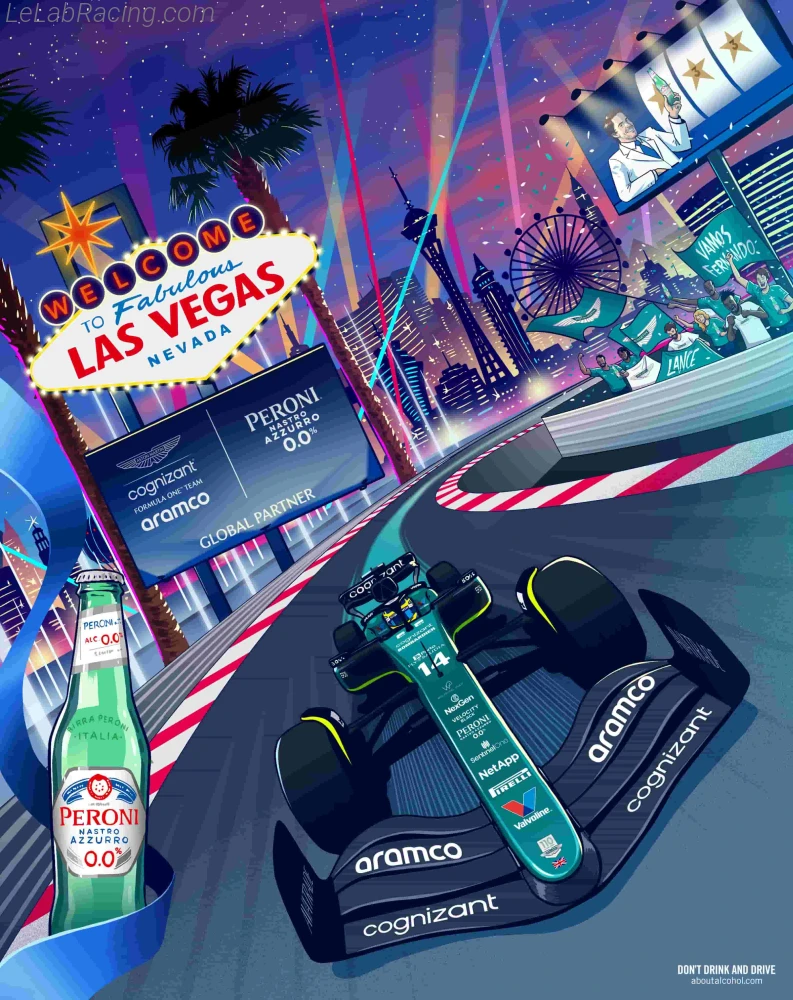 Poster équipe Grand Prix automobile de Las Vegas 2023
