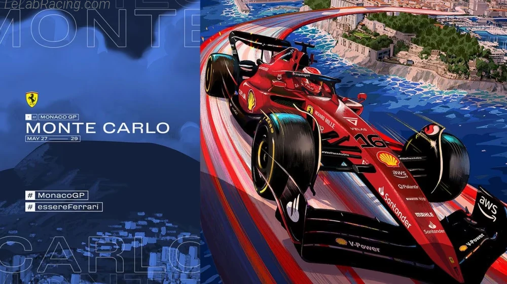 Poster équipe Grand Prix automobile de Monaco 2022
