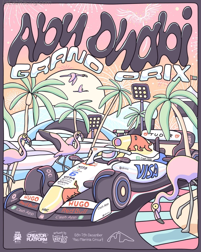 Poster équipe Grand Prix automobile d'Abou Dabi 2025