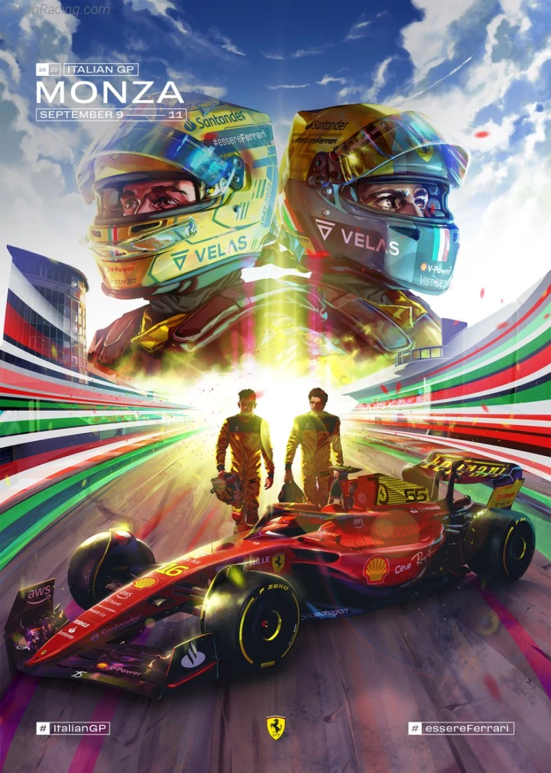 Poster équipe Grand Prix automobile d'Italie 2022