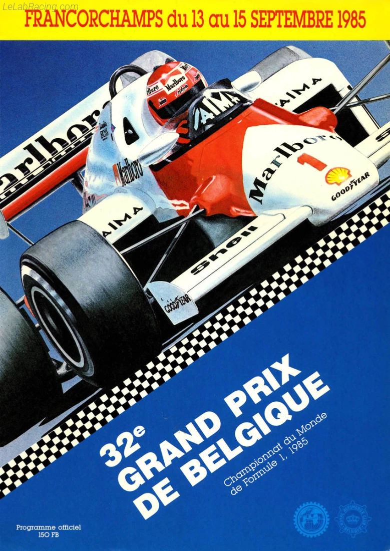 Poster d'un grand prix de la saison de F1 1985