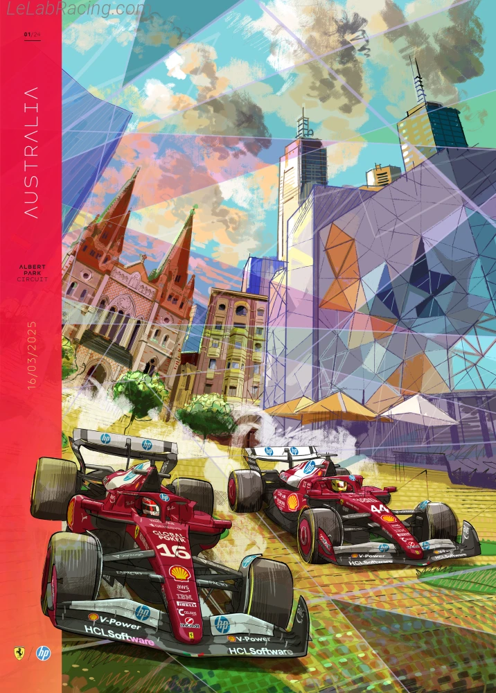 Poster équipe Grand Prix automobile d'Australie 2025