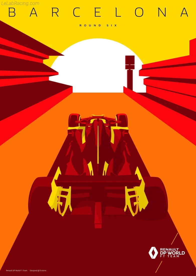 Poster équipe Grand Prix automobile d'Espagne 2020