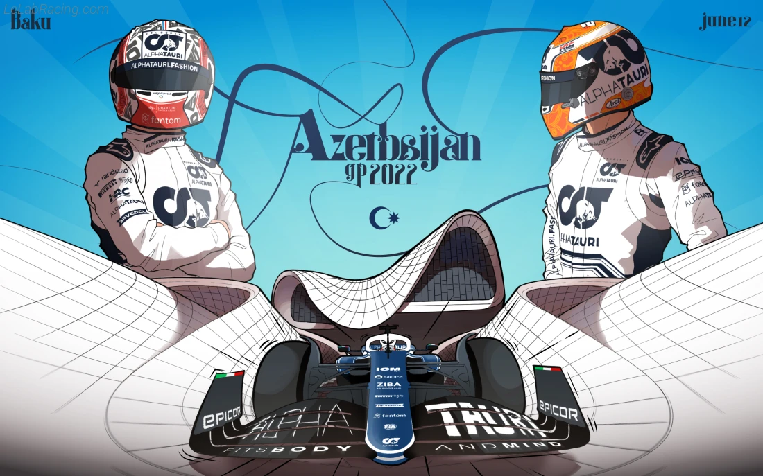 Poster équipe Grand Prix automobile d'Azerbaïdjan 2022