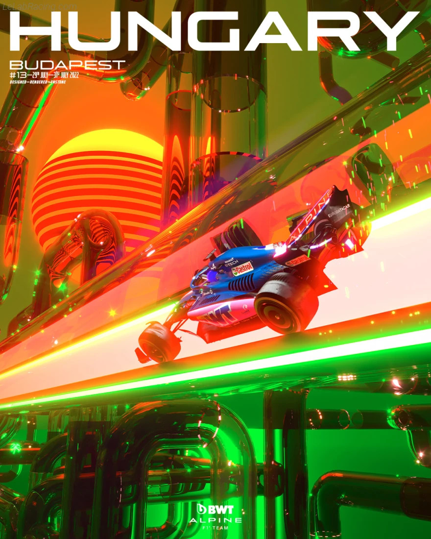 Poster équipe Grand Prix automobile de Hongrie 2022