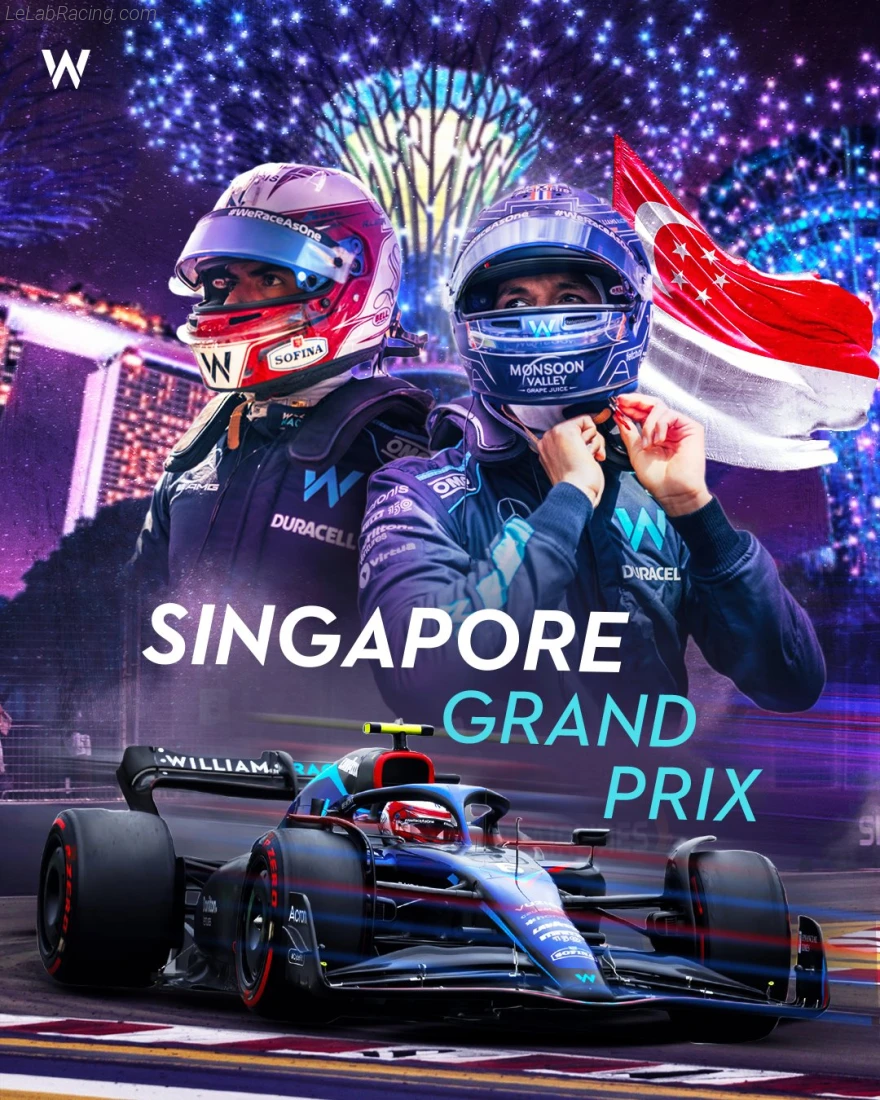 Poster équipe Grand Prix automobile de Singapour 2022