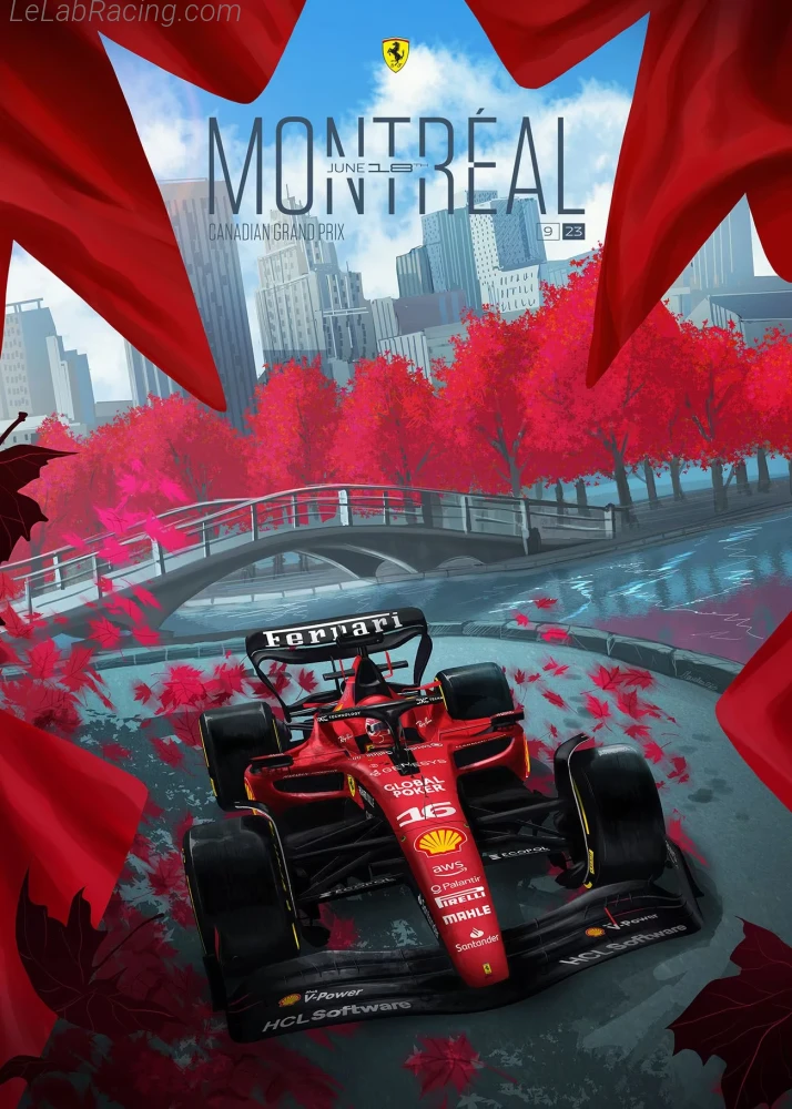 Poster équipe Grand Prix automobile du Canada 2023