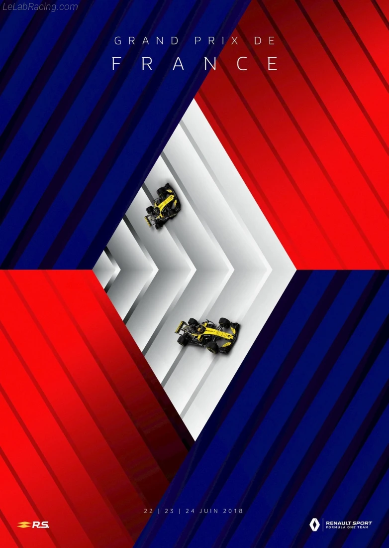 Poster équipe Grand Prix automobile de France 2018