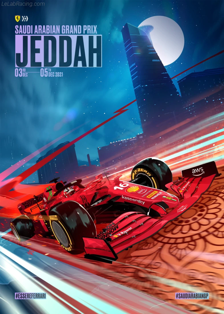 Poster équipe Grand Prix automobile d'Arabie saoudite 2021
