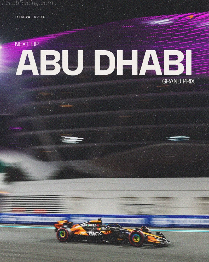 Poster équipe Grand Prix automobile d'Abou Dabi 2025