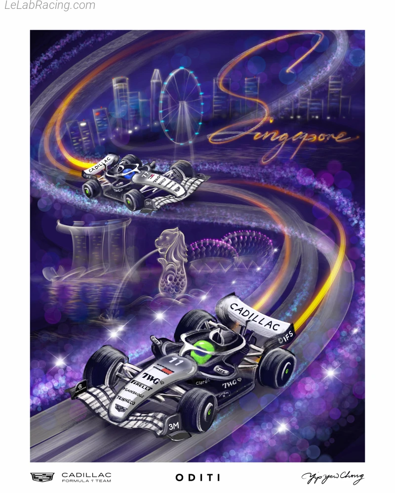 Poster équipe Grand Prix automobile de Singapour 2026