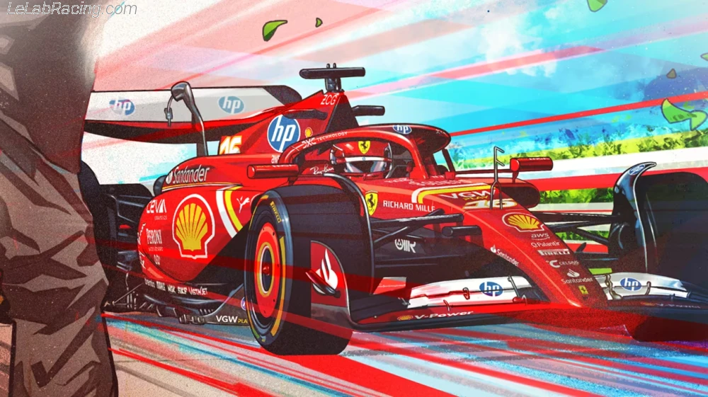 Poster équipe Grand Prix automobile de Grande-Bretagne 2024