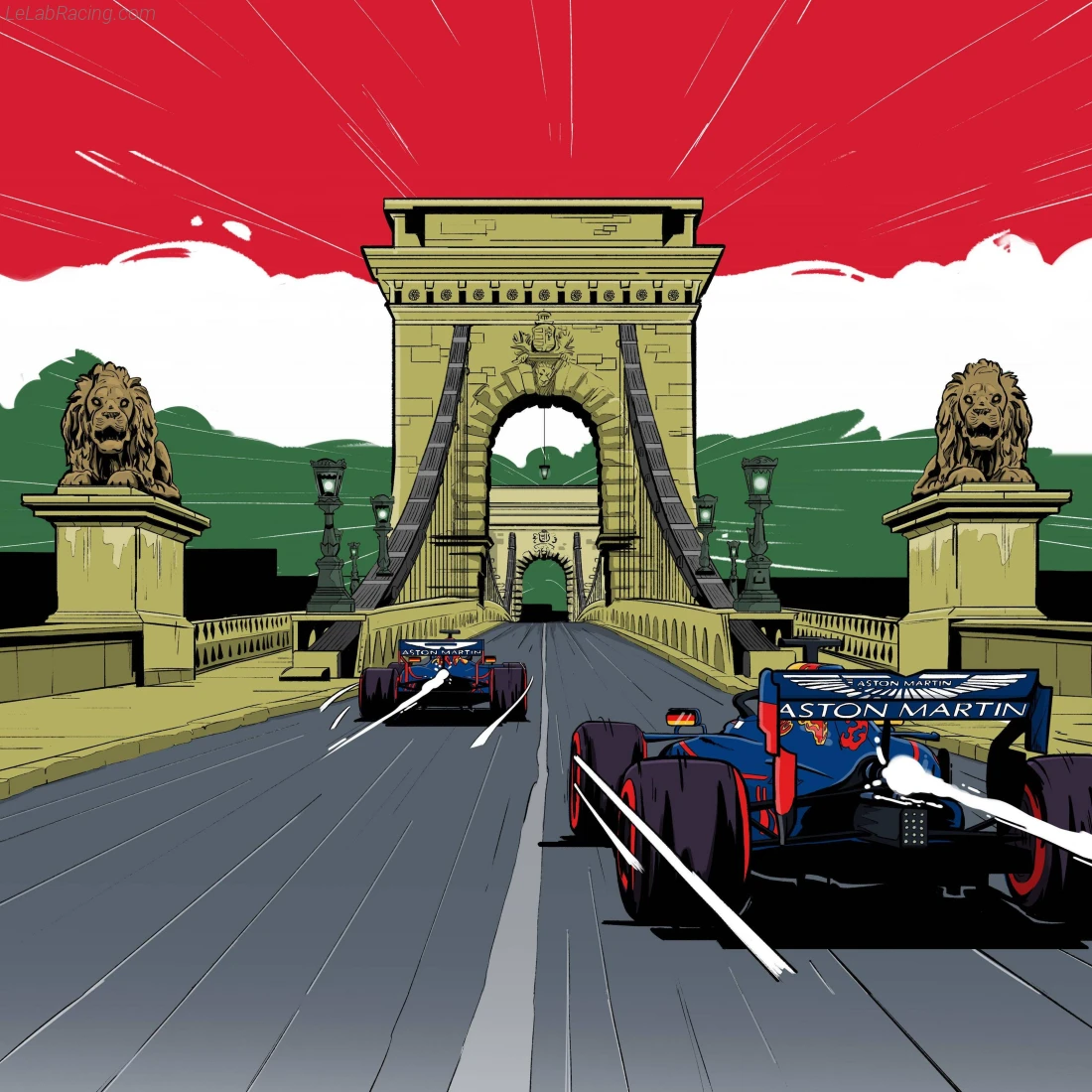 Poster équipe Grand Prix automobile de Hongrie 2019