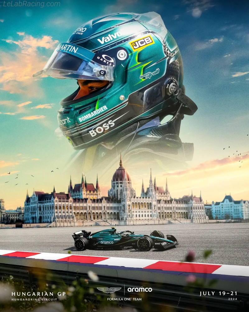 Poster équipe Grand Prix automobile de Hongrie 2024
