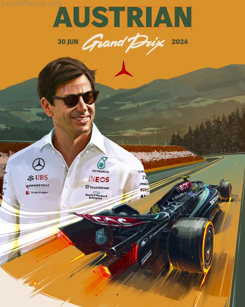 Poster équipe Grand Prix automobile d'Autriche 2024