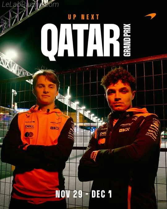 Poster équipe Grand Prix automobile du Qatar 2024