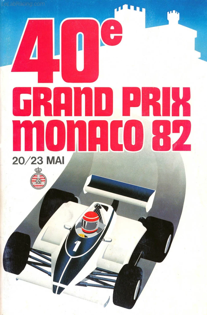 Poster d'un grand prix de la saison de F1 1982