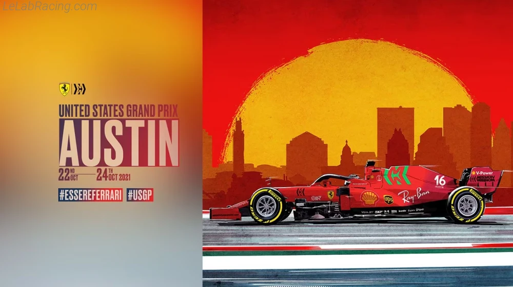 Poster équipe Grand Prix automobile des États-Unis 2021