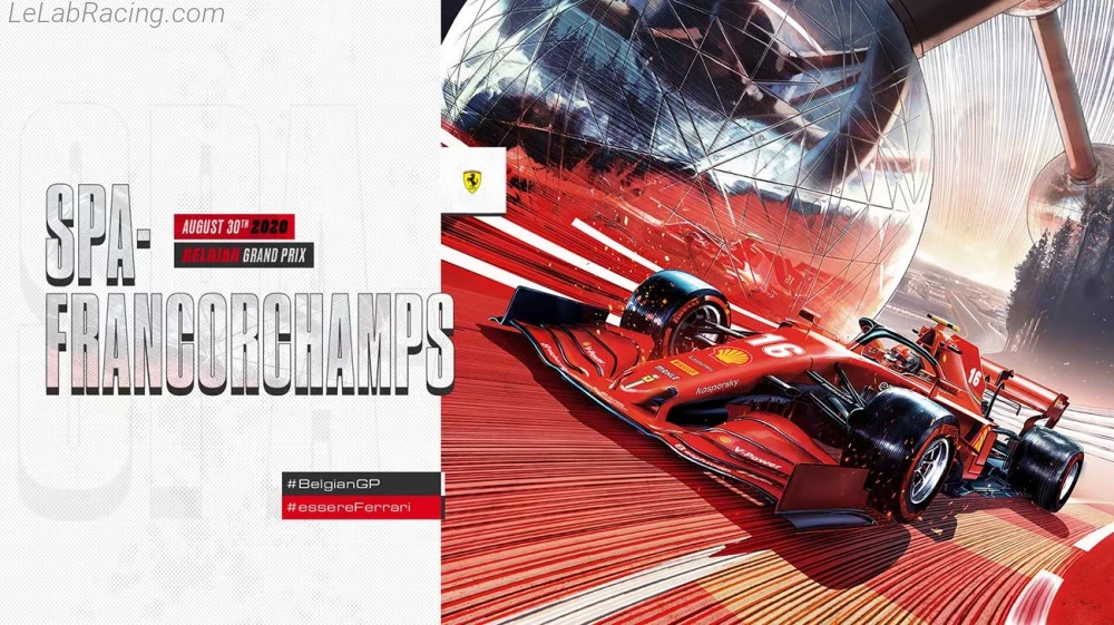 Poster équipe Grand Prix automobile de Belgique 2020