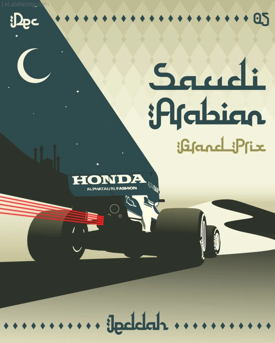 Poster équipe Grand Prix automobile d'Arabie saoudite 2021