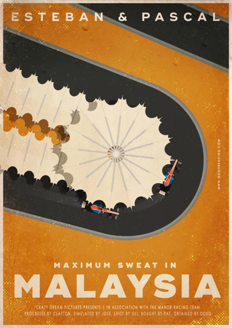 Poster équipe Grand Prix automobile de Malaisie 2016