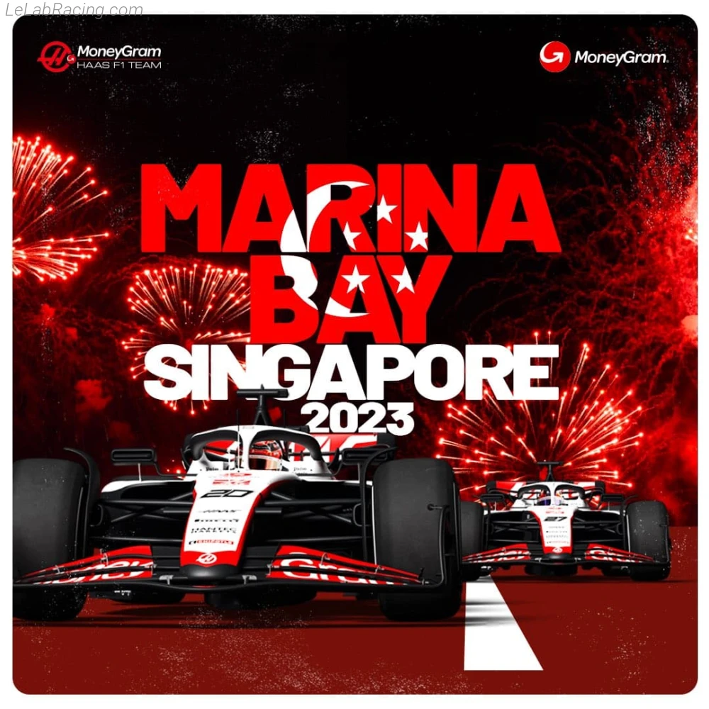 Poster équipe Grand Prix automobile de Singapour 2023
