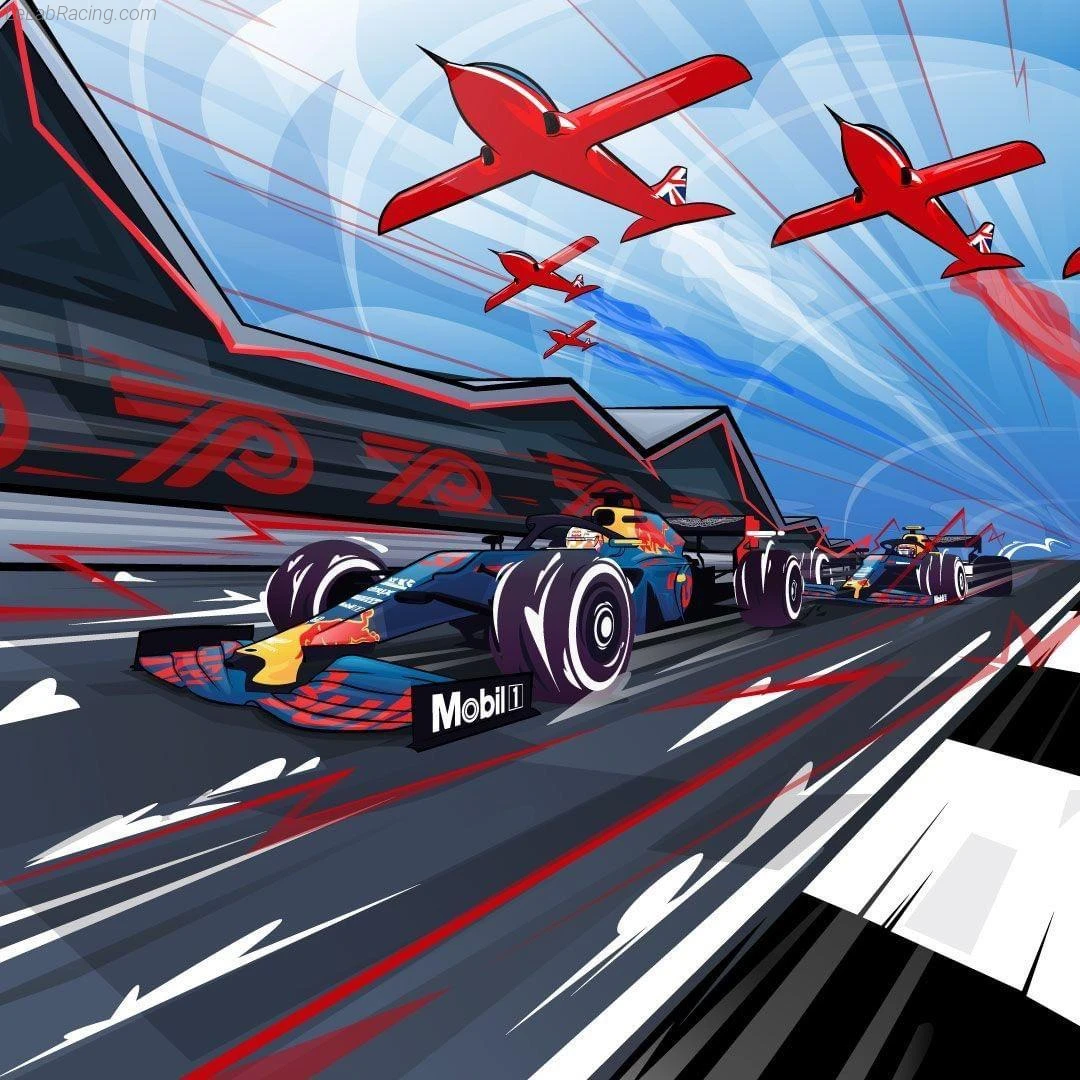 Poster équipe Grand Prix automobile du 70e anniversaire