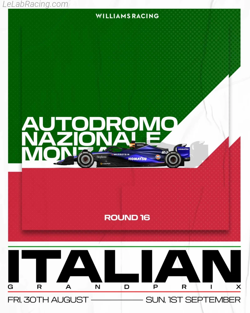 Poster équipe Grand Prix automobile d'Italie 2024