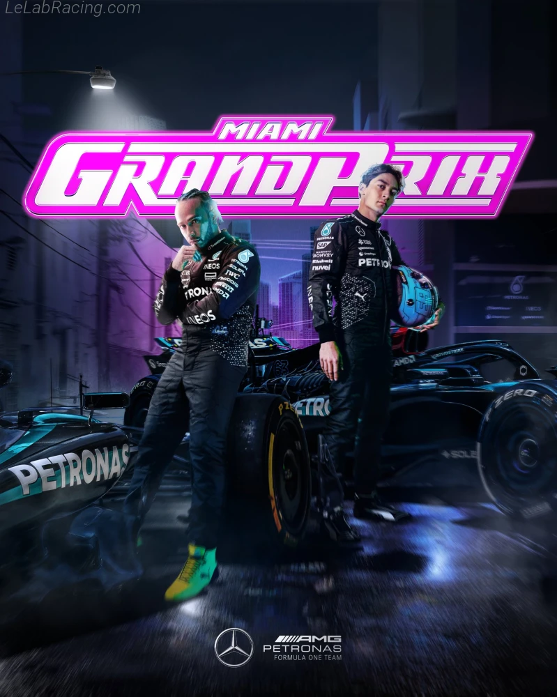 Poster équipe Grand Prix automobile de Miami 2024