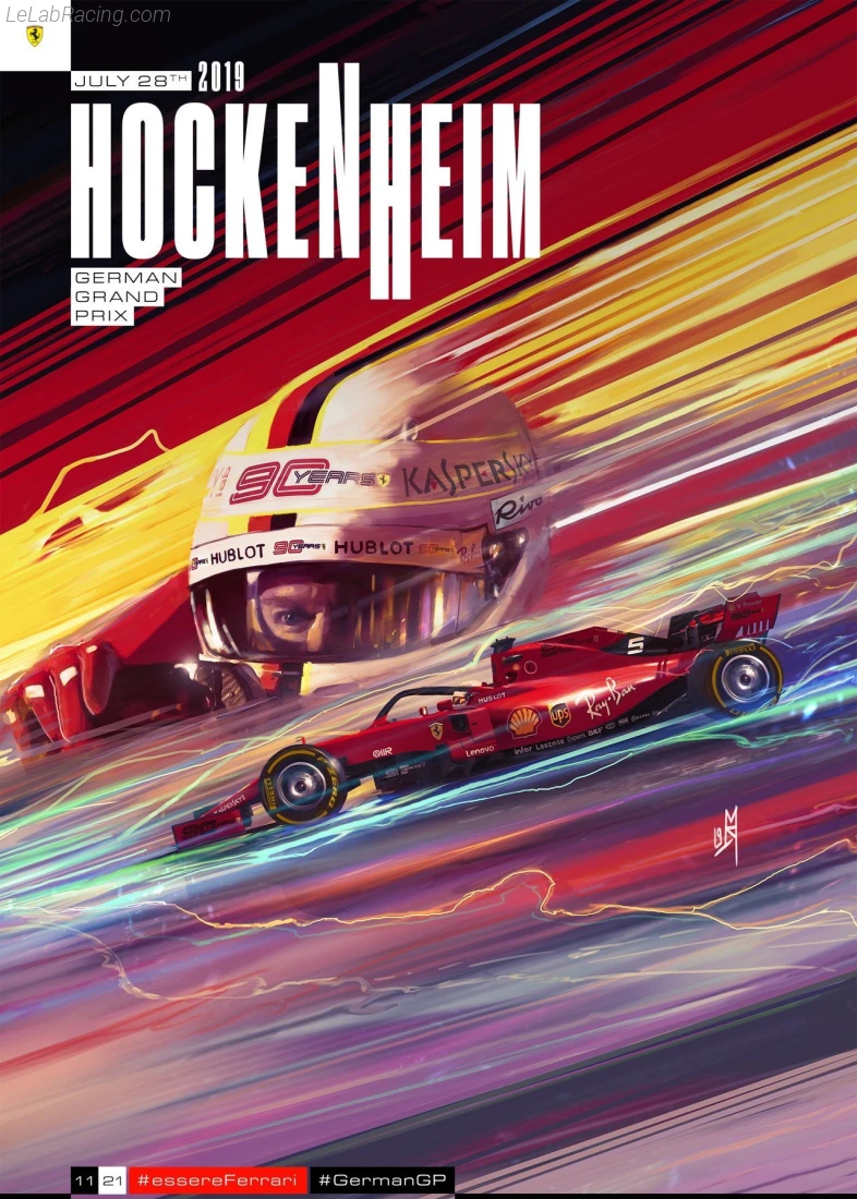 Poster équipe Grand Prix automobile d'Allemagne 2019