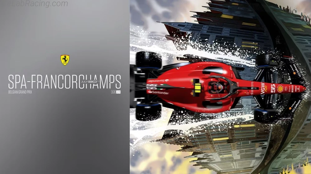 Poster équipe Grand Prix automobile de Belgique 2023