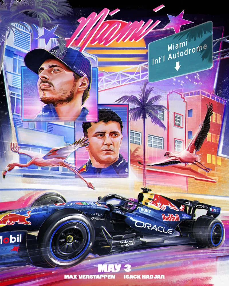 Poster équipe Grand Prix automobile de Miami 2026