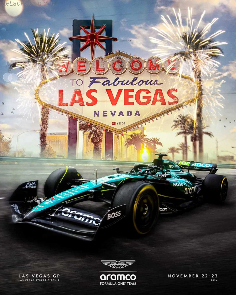 Poster équipe Grand Prix automobile de Las Vegas 2024