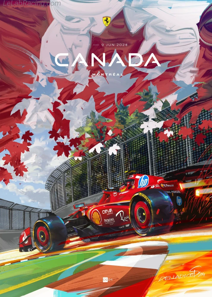 Poster équipe Grand Prix automobile du Canada 2024